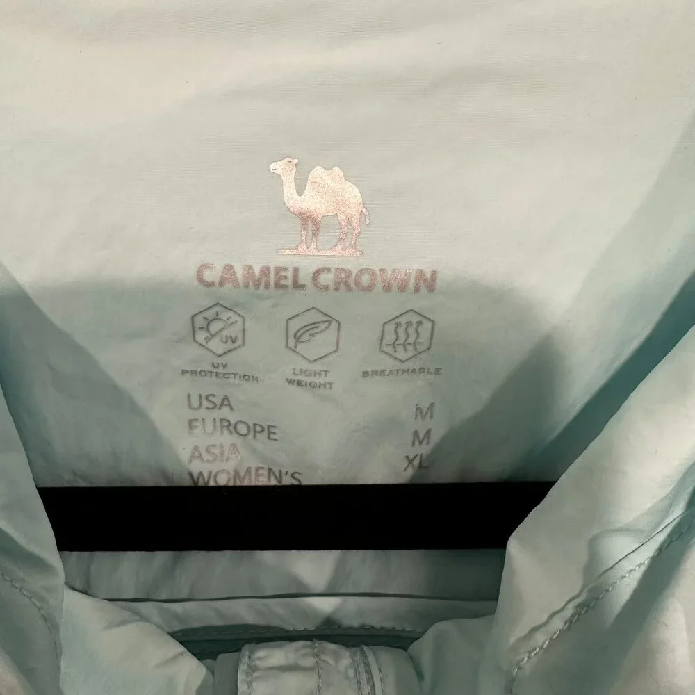 Camel Crown Windbreaker Hooded Jacket - Light Powder Blue - Medium